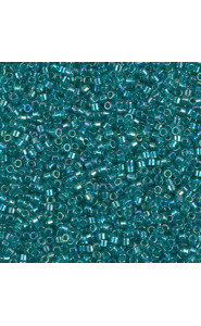 Miyuki delica beads 15/0 - Transparent caribbean teal ab DBS-1248